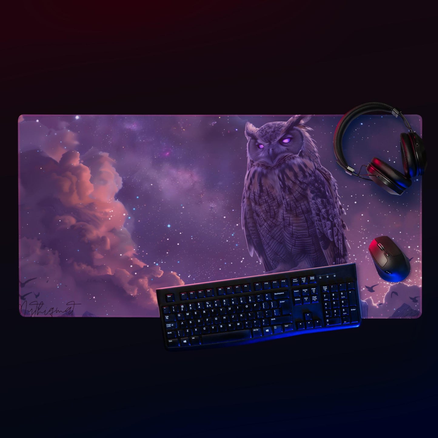 Runic Owl - Premium Gaming Desk Mat